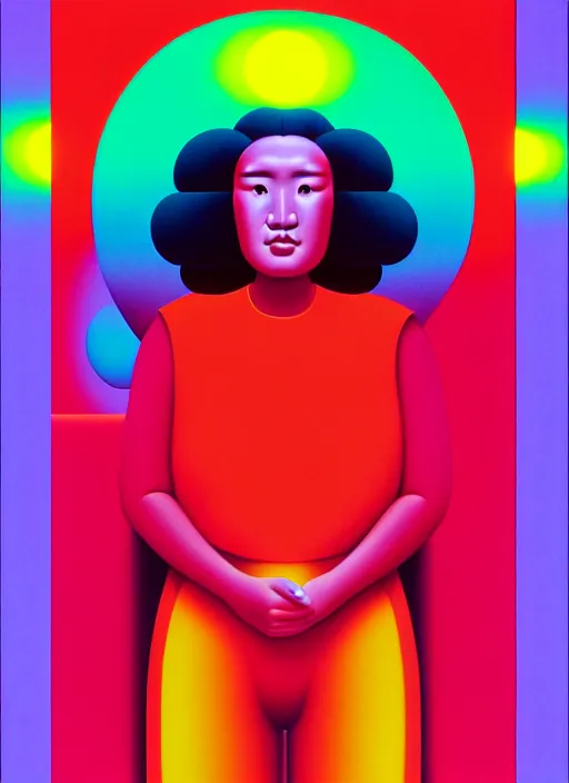 Image similar to peggy gou by shusei nagaoka, kaws, david rudnick, airbrush on canvas, pastell colours, cell shaded, 8 k