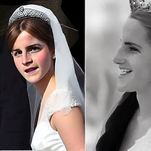 Image similar to wedding photos of prince harry and emma watson on emma watson's instagram page, photos, wedding