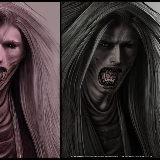 Image similar to sephiroth is mario, a computer rendering by h. r. giger, trending on zbrush central, neoplasticism, zbrush, reimagined by industrial light and magic, # vfxfriday