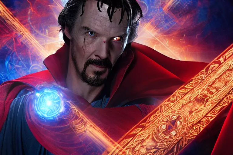 Image similar to film still of zombie Doctor Strange in new avengers movie, 4k