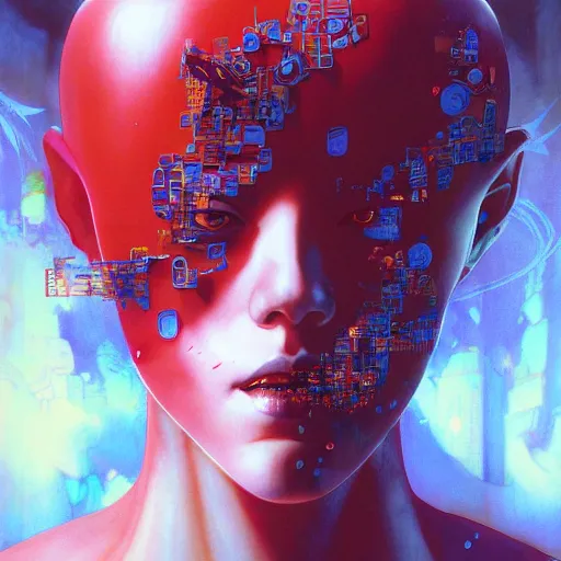 Image similar to prompt : figurative unique features portrait soft light painted by james jean and katsuhiro otomo and erik jones, inspired by akira anime, smooth face feature, intricate oil painting, high detail illustration, sharp high detail, manga and anime 1 9 9 9