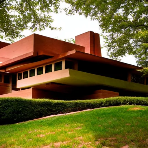 Image similar to a cubist frank lloyd wright house