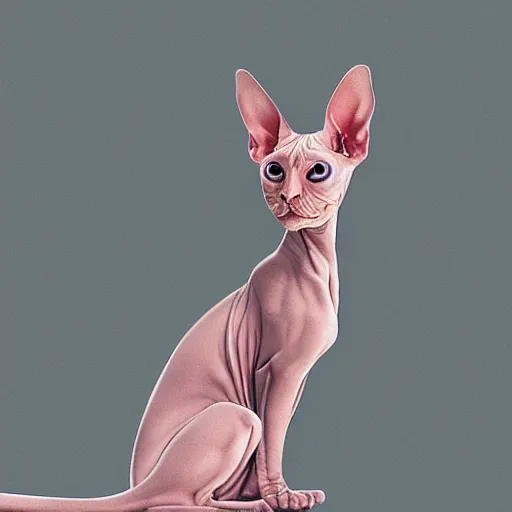 Prompt: sphynx cat using the toilet, extremely detailed, photorealistic