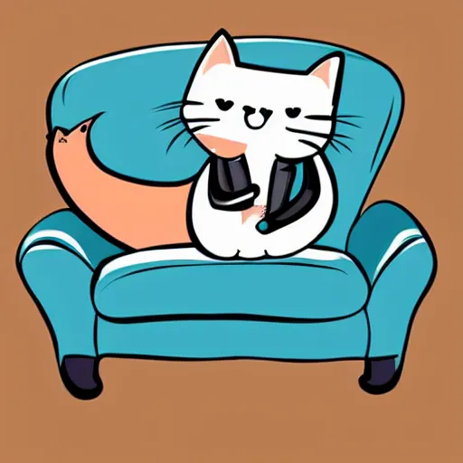 Image similar to Cartoon cat. in simple cute style, isolated vector illustration