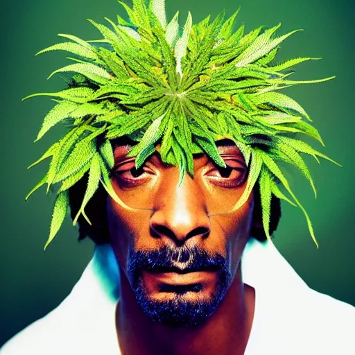 Image similar to snoop dogg his hair is made of weed buds soft portrait photography by jonathan zawada