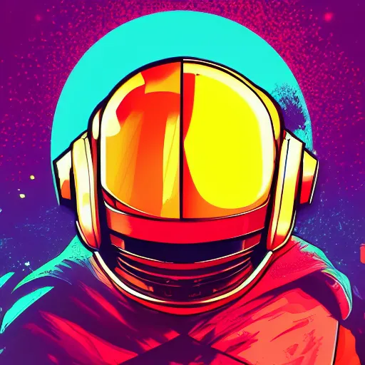 Image similar to shovel knight as daft punk, Aaron Campbell behance, synthwave background,4k, colorful, digital art