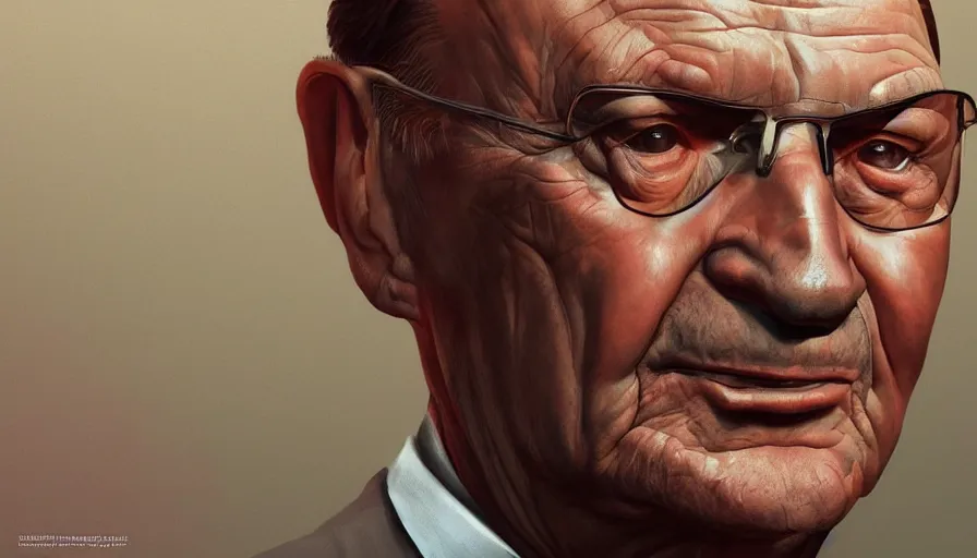 Image similar to Digital painting of Jacques Chirac, hyperdetailed, artstation, cgsociety, 8k