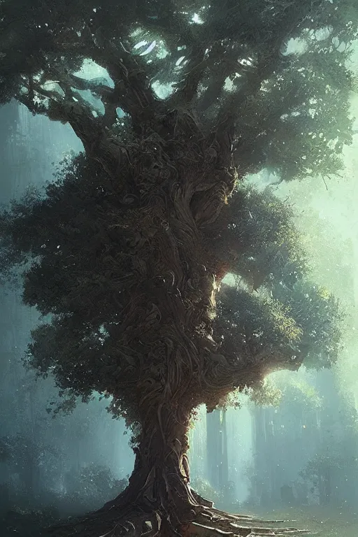 Image similar to tree of life by Greg Rutkowski