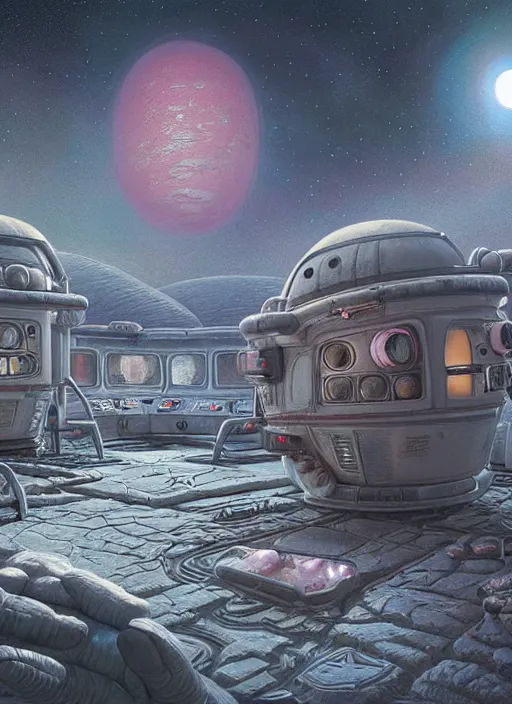 Image similar to highly detailed wide - angle of an extraterrestrial moonbase, unreal engine, nicoletta ceccoli, mark ryden, earl norem, lostfish, global illumination, detailed and intricate environment