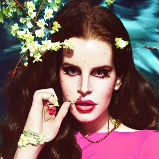 Prompt: lana del rey photographed by david lachapelle