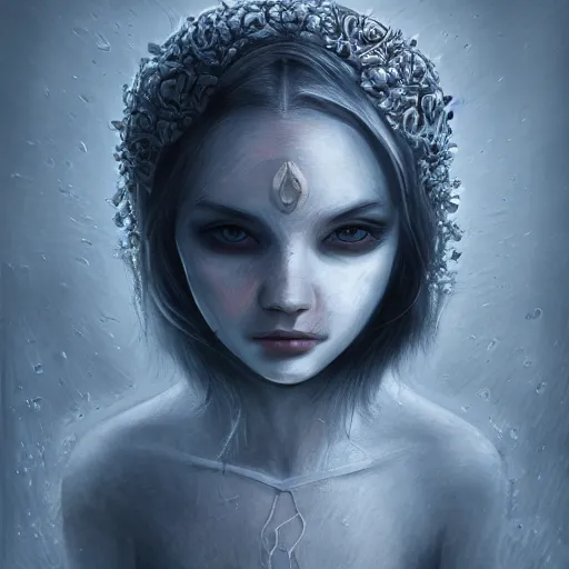 Image similar to beautiful ghost girl, intricate, art by greg rutkowsk, high detailed, 4 k,