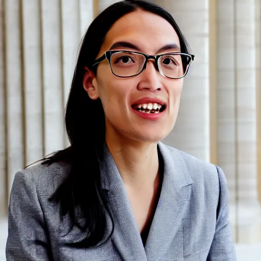 Prompt: photograph of Chinese Alexandria Ocasio Cortez