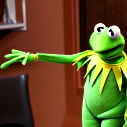 Prompt: kermit the frog from the muppets 2012