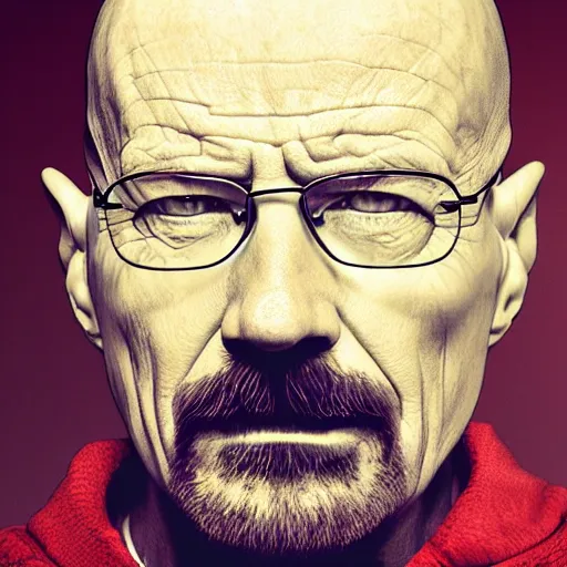 Image similar to !dream Portrait photo of walter white, color, studio lighting