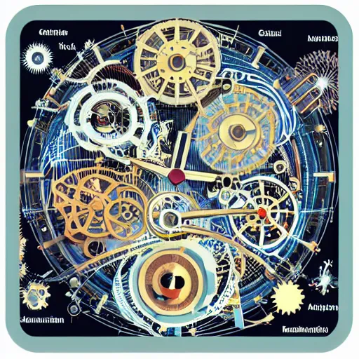 Image similar to the universe as a deterministic, clockwork machine