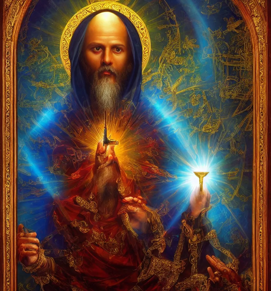 Prompt: A orthodox icon made of a blood + refractive light + caustics + backlit + incredible lighting + strong rim light + highly detailed + god rays + digital painting + HDRI + vivid colors + high contrast + 8k resolution + intricate + photorealistic + smooth + by Alvaro Castagnet + Peter Mohrbacher + Dan Mumford