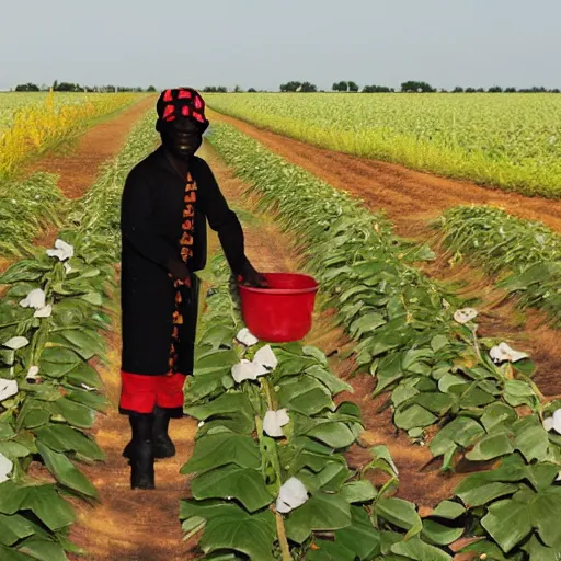 Image similar to Zwarte Piet working in the cotton fields of Missouri