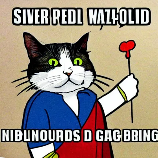 Image similar to super math wizard cat