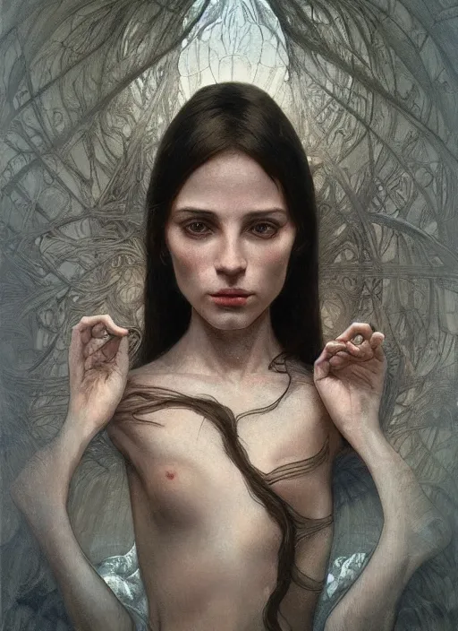 Image similar to the first thing we see after we die physically accurate, moody dynamic lighting, very very intricate, very very elegant, highly detailed, digital painting, artstation, HR GIGER, Hieronymus Bosch, Francis Bacon, concept art, smooth, very beautiful, sharp focus, illustration, art by artgerm and greg rutkowski and alphonse mucha