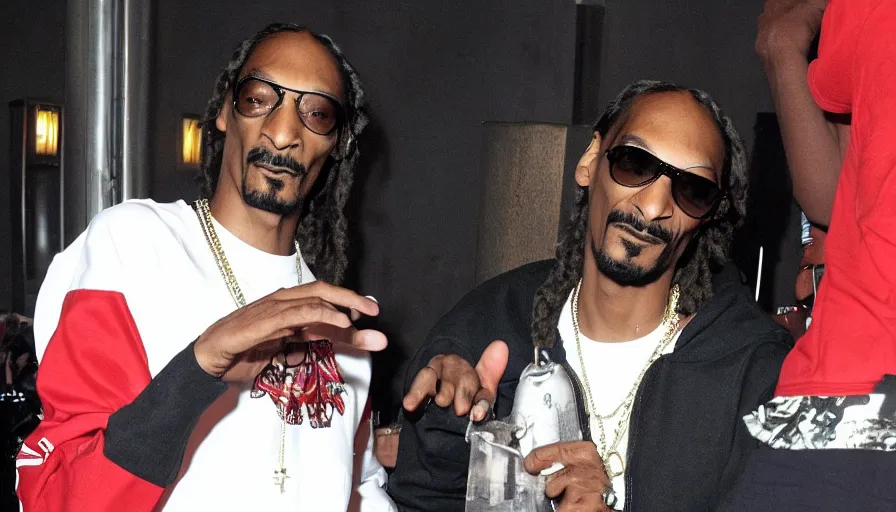 Image similar to 4028801023 Snoop Dogg smokes a big joint with red eyes