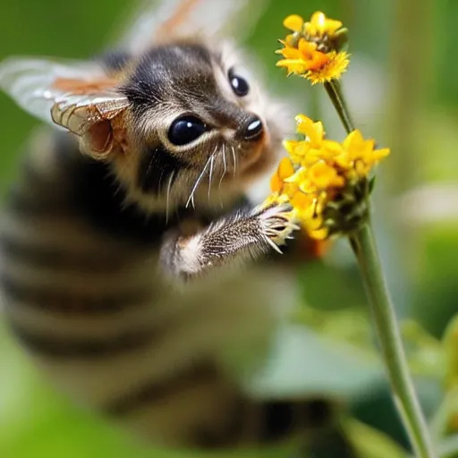 Image similar to photo of a bee that looks like a kitten