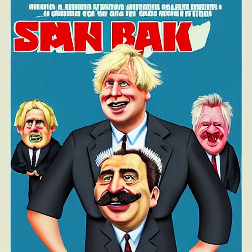 Image similar to boris johnson, stalin, shrek, joe baiden running in a spot. detailed high quality caricature