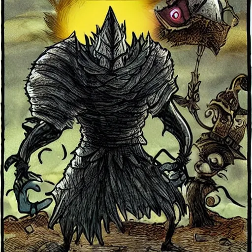 Prompt: Dark Souls by Dr. Seuss