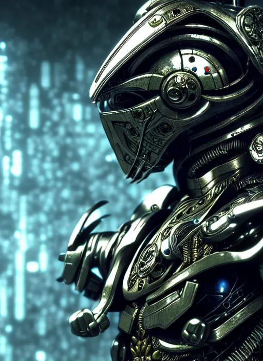 Image similar to timeless cybernetic kamen rider, intricate detail, royo, whealan, giger, klimt, hd, octane render, unreal engine,