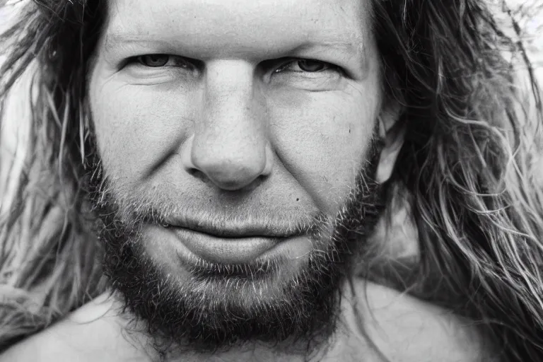 Image similar to aphex twin close - up, portrait photography, beautiful face, stunning photography, soft lighting, film, facial hair