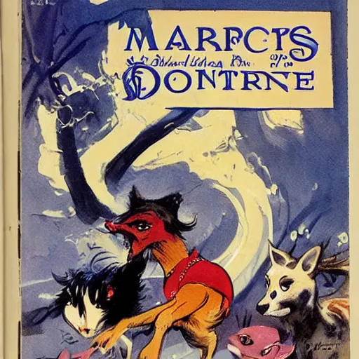 Prompt: an illustration cover by marc davis