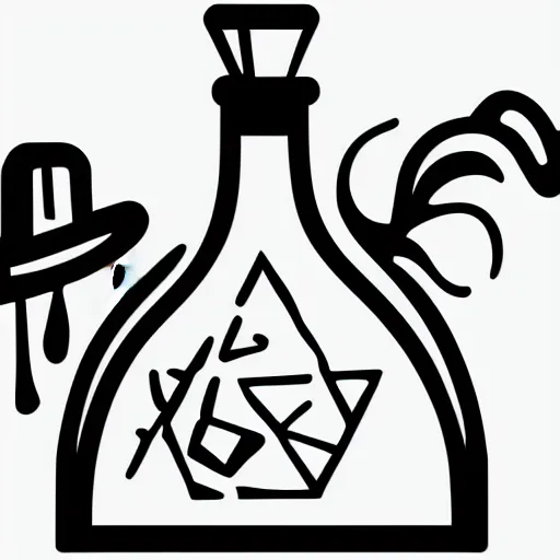 Image similar to png icon svg png line art vector logo of a alchemical vial magic potion bottle