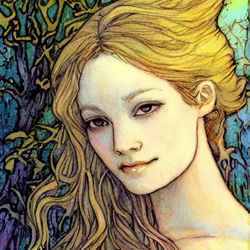 Image similar to happy birthday julia painting by rebecca guay. happy. sweet. soft light. pastel tones