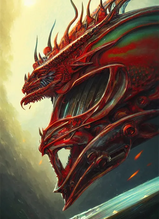 Image similar to highly detailed portrait of knight's helmet reflecting red dragon reflection detailed, 8 k blocking flames fire, green eyes, fantasy art by by simon bisley, loish, rhads, ferdinand knab, makoto shinkai and lois van baarle, ilya kuvshinov, rossdraws, tom bagshaw, global illumination, radiant light, detailed and intricate environment