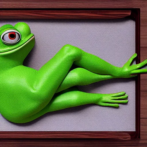 Prompt: pepe the frog discected, pinned open on a disection tray, hyper realistic, octane render, hd, 8 k,