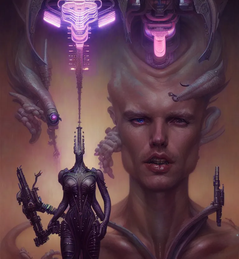 Image similar to gemini fantasy character portrait, ultra realistic, wide angle, intricate details, blade runner artifacts, highly detailed by peter mohrbacher, wayne barlowe, boris vallejo, hajime sorayama aaron horkey, gaston bussiere, craig mullins