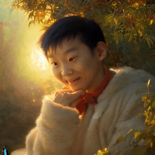 Image similar to xi pingping as winnie the pooh, radiant light, caustics, heroic, bright iridescent light, by gaston bussiere, bayard wu, greg rutkowski, maxim verehin