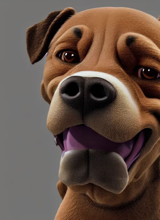 Image similar to jake the dog, realistic, photorealistic, cgi, 3 d render, highly detailed