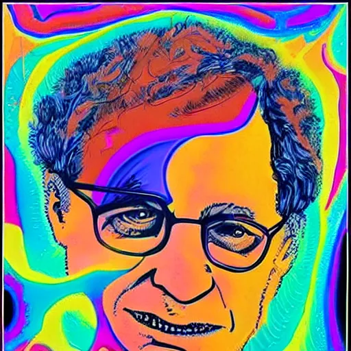 Prompt: Ray Kurzweil, Psychedelic Art, Award Winning