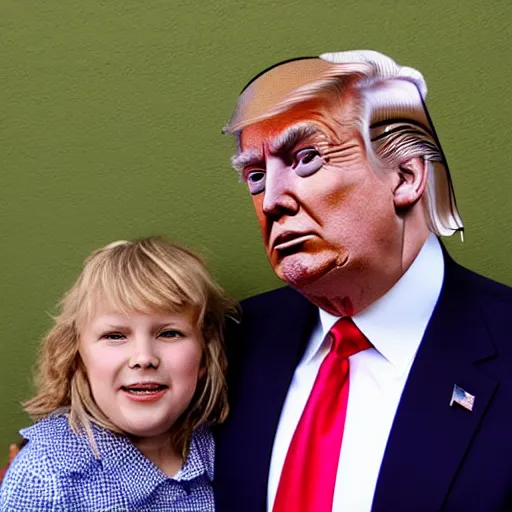 Image similar to Donald Trump as a family portrait in Old Appalachia