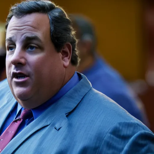 Prompt: Cinematic shot of Chris Christie as a blueberry, 8k