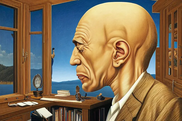 Prompt: Being John Malcovich is inside the head of John Malcovich, by Rob Gonsalves