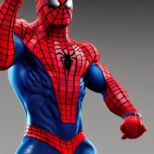 Image similar to Arnold Schwarzenegger as spiderman , muscle extremely detailed, fantastic details,, trending on artstation, pixiv, cgsociety, hyperdetailed Unreal Engine 4k 8k ultra HD, WLOP