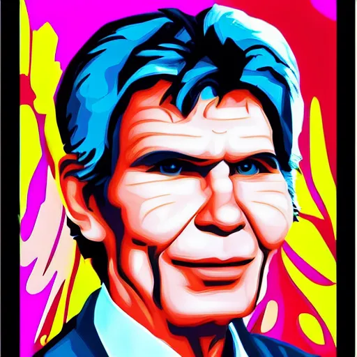 Prompt: bogdanoff portrait, pop art style, vivid colors