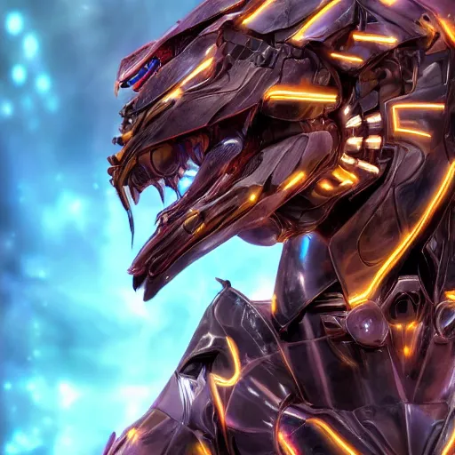 Prompt: a highly detailed close-up, of an awe-inspiring beautiful majestic anthropomorphic humanoid robotic mecha female dragon, with smooth and streamlined armor, standing and posing elegantly in front of the camera, well detailed head with epic LED eyes, sharp and dangerous sleek design, two arms, two legs, long tail, digital art, artstation, DeviantArt, professional, octane render, sunset lighting