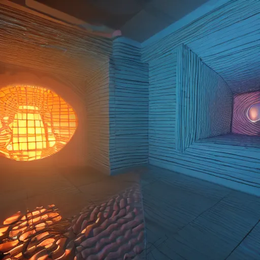 Image similar to a hyperrealistic 3 d render of a dmt trip, photorealism, dramatic lighting, volumetric lighting, 8 k, unreal engine, octane render