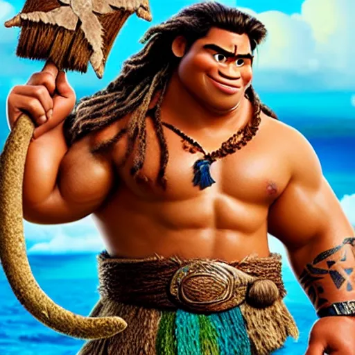 Prompt: brad pitt in moana