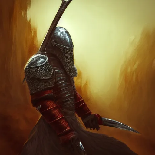 Image similar to slave knight gael, digital art, 8 k, high detail, digital painting