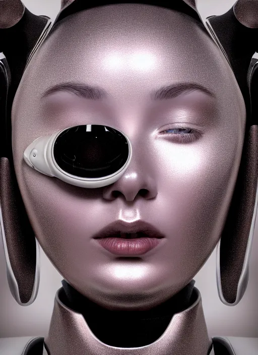 Image similar to a beautiful young female futuristic robot profile face photo, daguerrotype, closeup - view, f / 2. 8, low contrast, 1 6 k, beautiful lighting, reflective, insanely detailed and intricate, hypermaximalist, elegant, ornate, hyper realistic, super detailed, surreal dreamy poetic