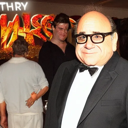 Prompt: Yes: Excellent Crispy Danny DeVito, No: Badly lit Danny DeVito