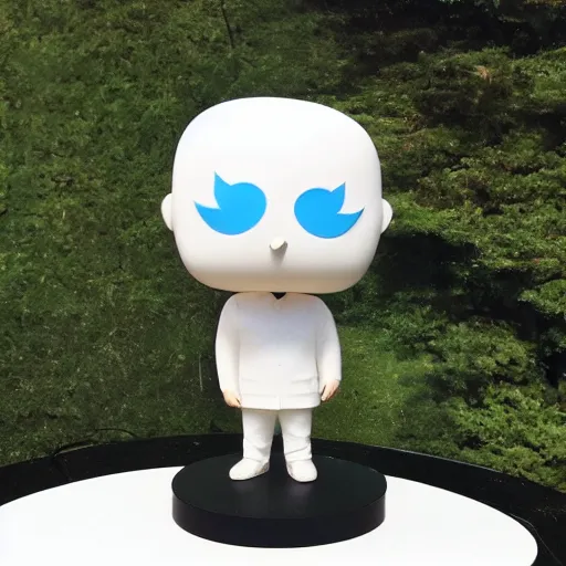 Prompt: twitter logo as pop statue